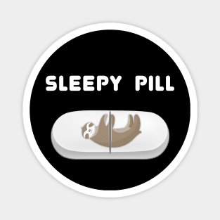 Sleepy sloth pill Magnet